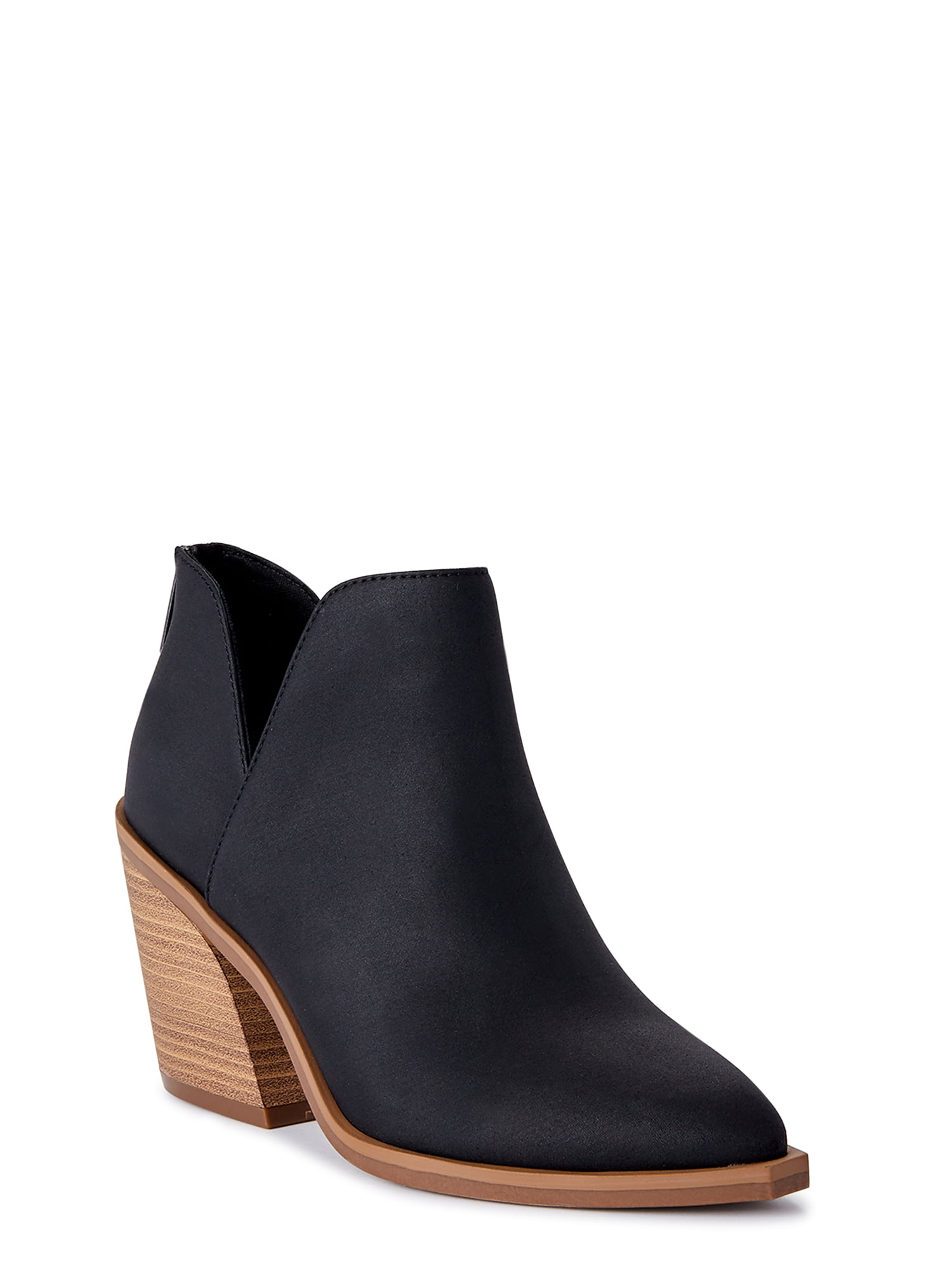 Time and Tru Women's Heeled Cut Out Ankle Boots - Walmart.com
