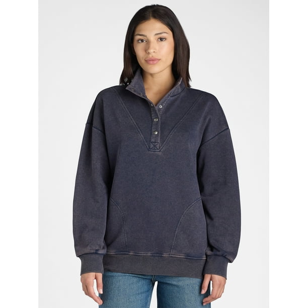 Henley Pull Over Sweatshirt