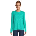 thumbnail image 1 of Time and Tru Women's Henley Shirt with Long Sleeves, 1 of 5