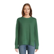 Time and Tru Women's High Low Pullover Sweatshirt, Sizes S-3XL
