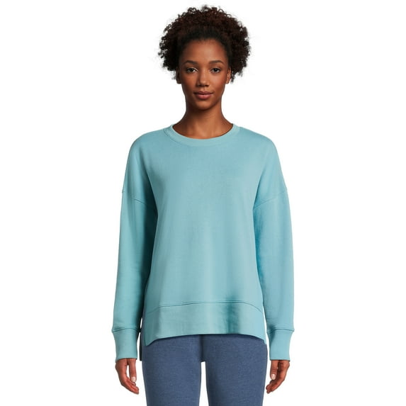 Time and Tru Women's High Low Pullover Sweatshirt, Sizes S-XXXL