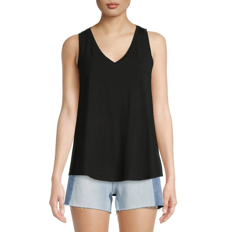 Time and Tru Women s High Low Tank Top Walmart