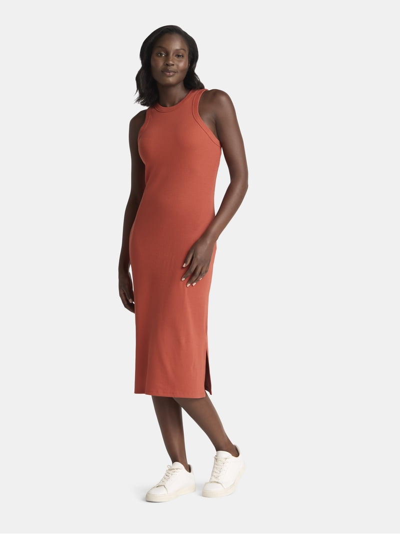 Time and Tru Women's High Neck Rib Dress, XS-XXXL - Walmart.com Time and Tru Women's High Neck Rib Dress, XS-XXXL - Walmart.com