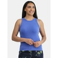 thumbnail image 1 of Time and Tru Women's High Neck Ribbed Tank Top, Sizes XS-XXXL, 1 of 5