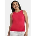 thumbnail image 1 of Time and Tru Women's High Neck Ribbed Tank Top, Sizes XS-XXXL, 1 of 5