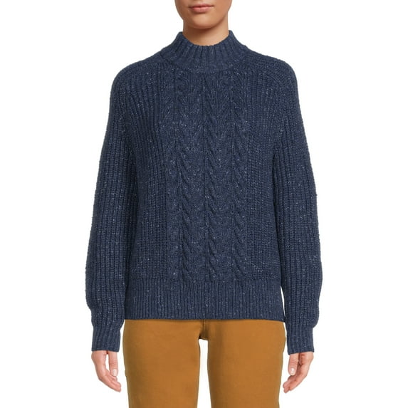 Time and Tru Women's High Neck Sweater