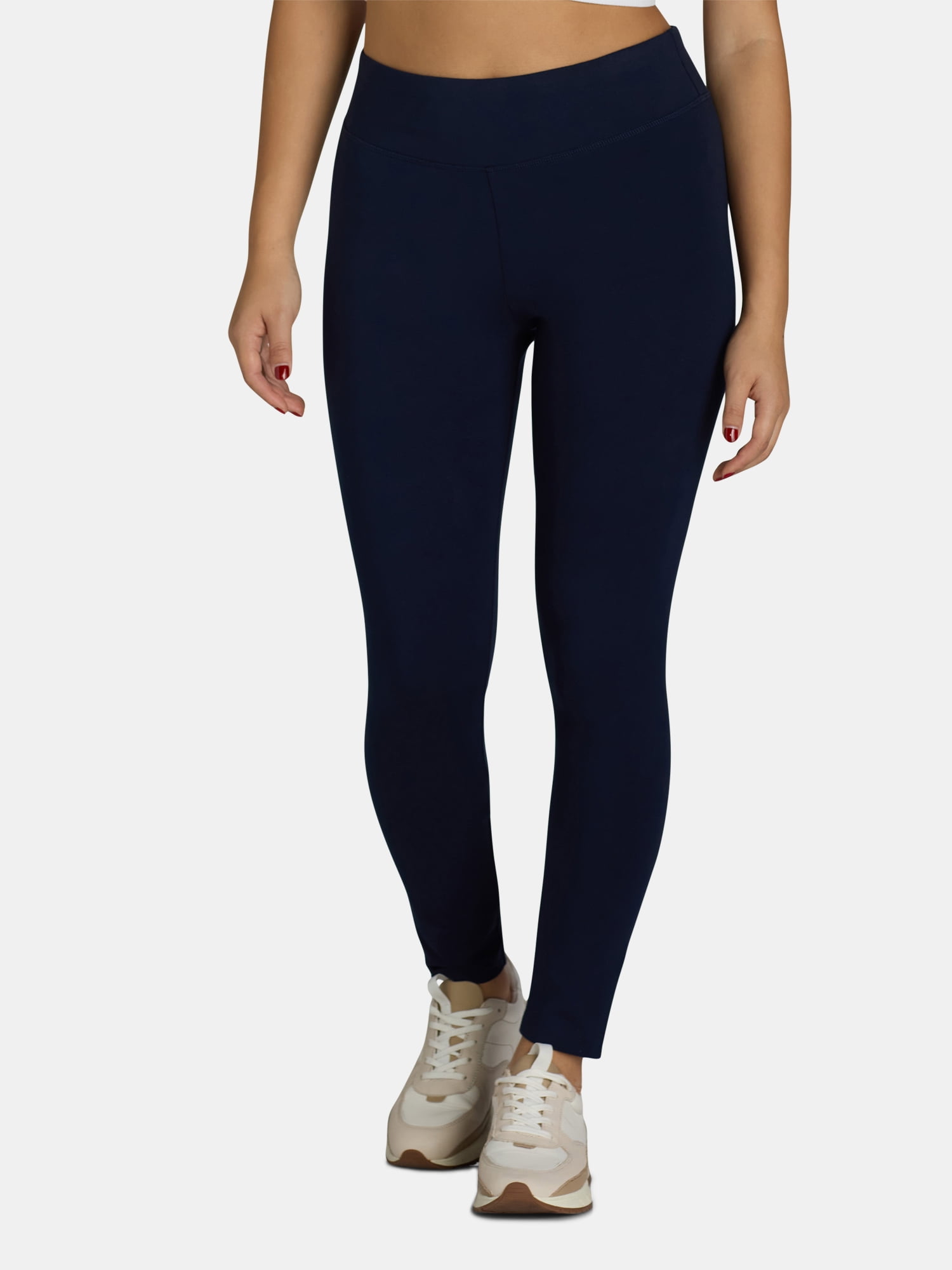 Time and Tru Women's High-Rise Ankle Knit Leggings, 27" Inseam, Sizes XS-XXXL