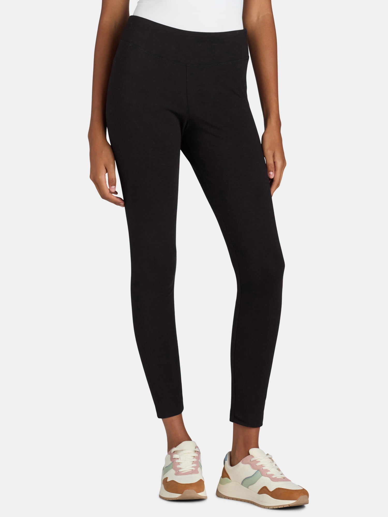 Time and Tru Women's High-Rise Ankle Knit Leggings, Available in 1, 2, and  3-Packs, 27\