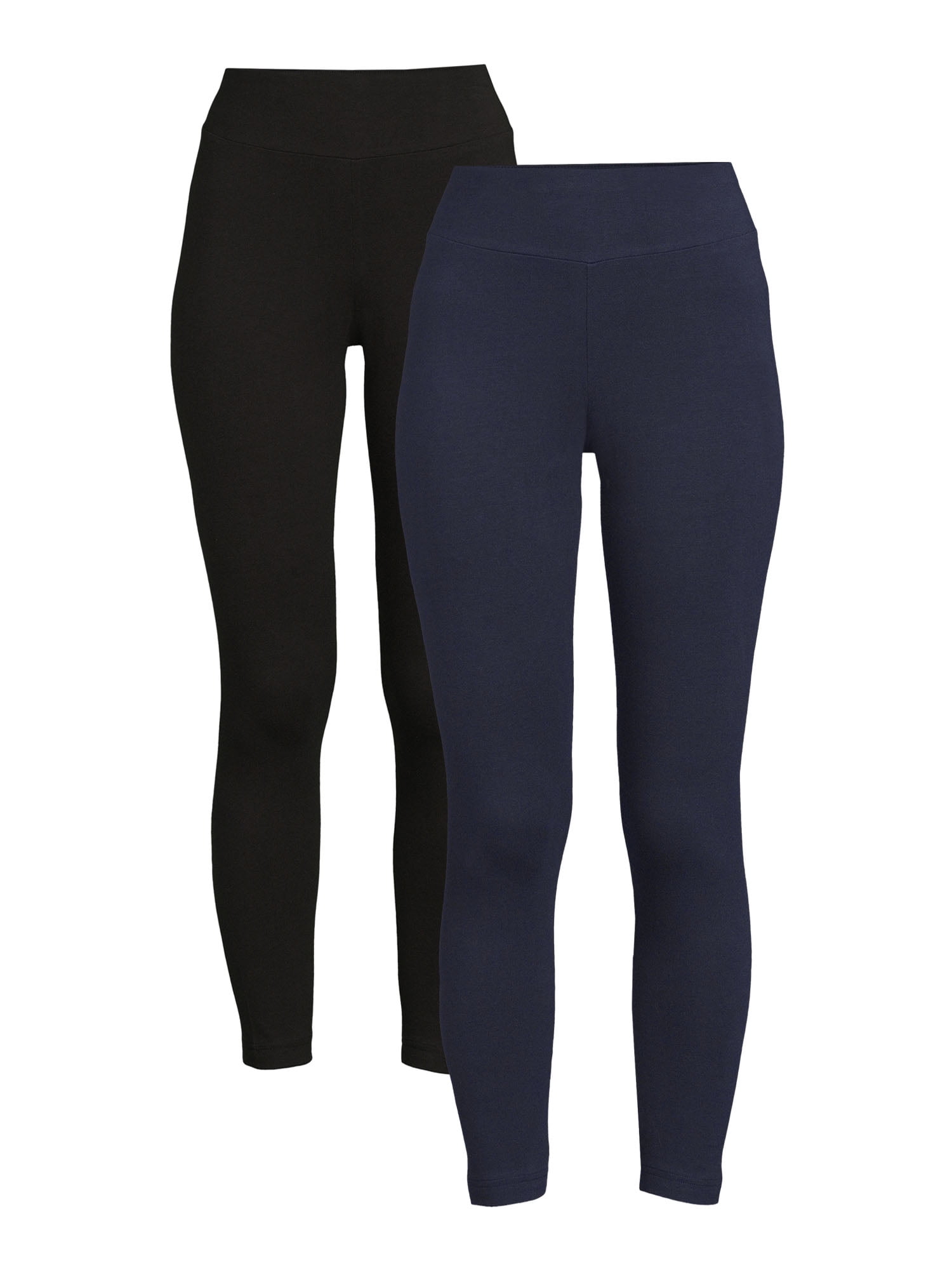 Time and Tru Women's High-Rise Ankle Knit Leggings, Available in 1, 2, and 3-Packs, 27" Inseam, Sizes S-XXXL