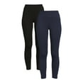 thumbnail image 1 of Time and Tru Women's High-Rise Ankle Knit Leggings, Available in 1, 2, and 3-Packs, 27" Inseam, Sizes S-XXXL, 1 of 5