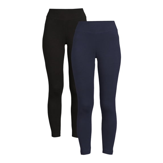 Time and Tru Women's High-Rise Ankle Knit Leggings, Available in 1, 2, and 3-Packs, 27" Inseam, Sizes S-XXXL