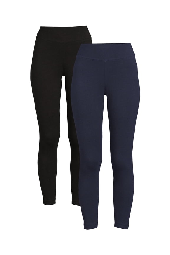 Women's High-Rise Ankle Knit Leggings, Available in 1, 2, and 3-Packs, 27" Inseam, Sizes S-XXXL