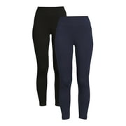 Women's High-Rise Ankle Knit Leggings, Available in 1, 2, and 3-Packs, 27" Inseam, Sizes S-XXXL