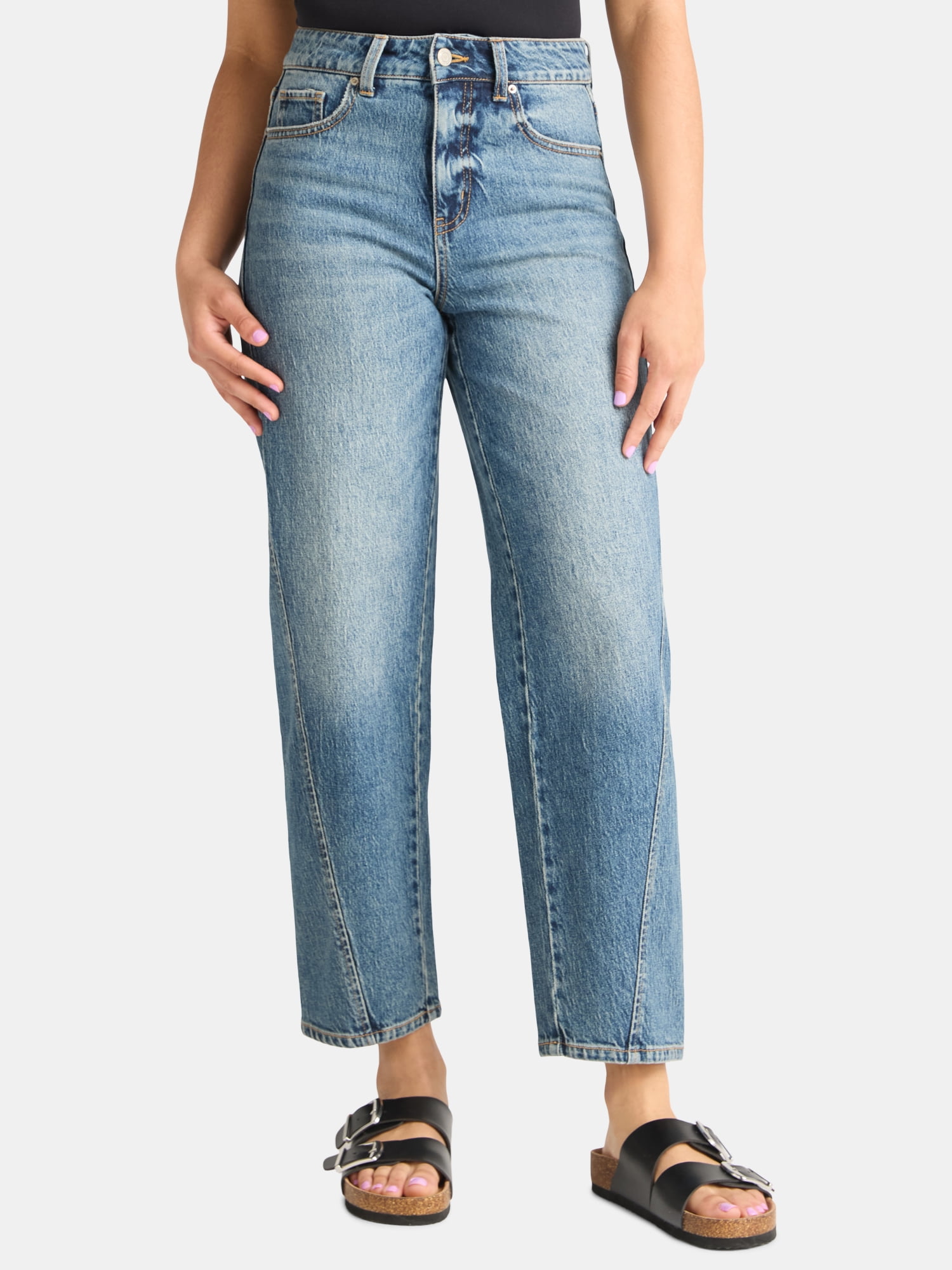 Women's High Rise Barrel Jean, 26.5" Inseam, sizes 2-20