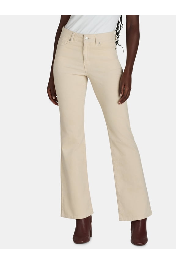 Women’s High Rise Corduroy Flare Pants, 30", 32" Inseams, Sizes 2-22