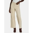 thumbnail image 1 of Time and Tru Women’s High Rise Corduroy Wide Leg Pants, Available in 28" and 30" Inseams, Sizes 2-22, 1 of 5
