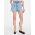 thumbnail image 1 of Time and Tru Women's High Rise Utility Shorts, 3.5" Inseam, Sizes 0-22, 1 of 6