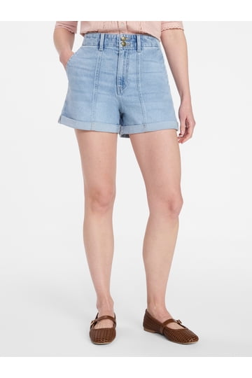ARKET - Short en lin avec poches en biais - Noir