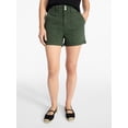 thumbnail image 1 of Time and Tru Women's High Rise Utility Shorts, 3.5" Inseam, Sizes 0-22, 1 of 6
