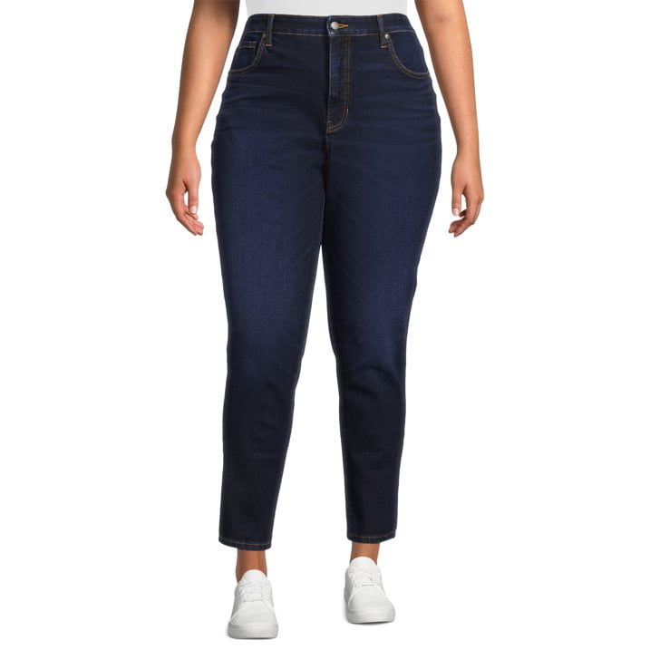 Women's High Rise Curvy Skinny Jeans, Available in Regular and Short Inseams, Sizes 0-22