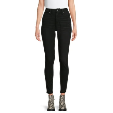 Time and Tru Women's High Rise Curvy Skinny Jeans, Available in Regular and Short Inseams, Sizes 0-22
