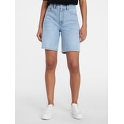 Women's High Rise Denim Bermuda Shorts, 9 in Inseam, Sizes 0-22