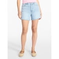 thumbnail image 1 of Time and Tru Women's High Rise Denim Shorts, 5" Inseam, Sizes 0-20, 1 of 6