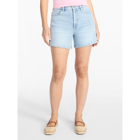 Women's High Rise Denim Shorts, 5" Inseam, Sizes 0-20