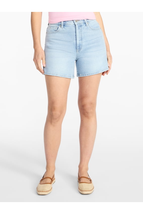 Women's High Rise Denim Shorts, 5" Inseam, Sizes 0-20