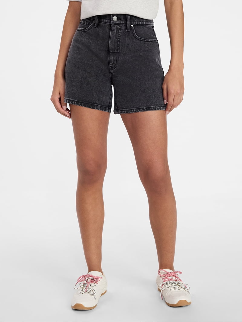 Time and Tru Women's High Rise Denim Shorts, 5