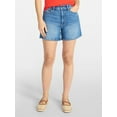 thumbnail image 1 of Time and Tru Women's High-Rise Denim Shorts, 5" Inseam, Sizes 0-22, 1 of 6