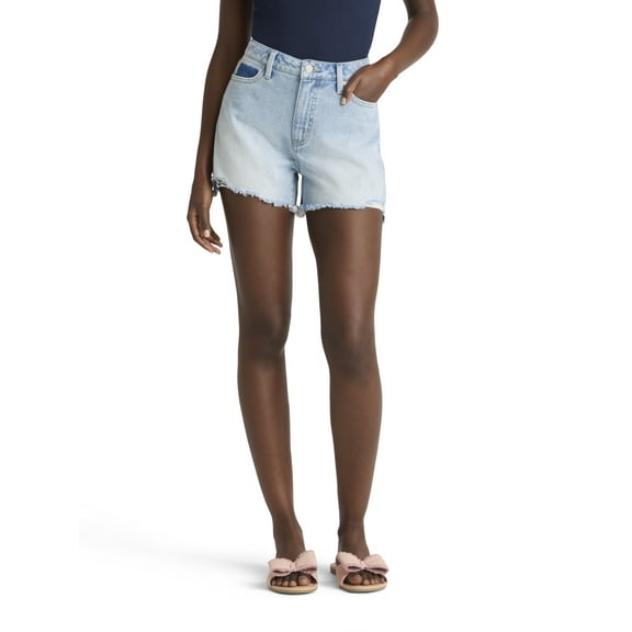 Time and Tru Women's Destructed 4" Denim Short, sizes 2-20