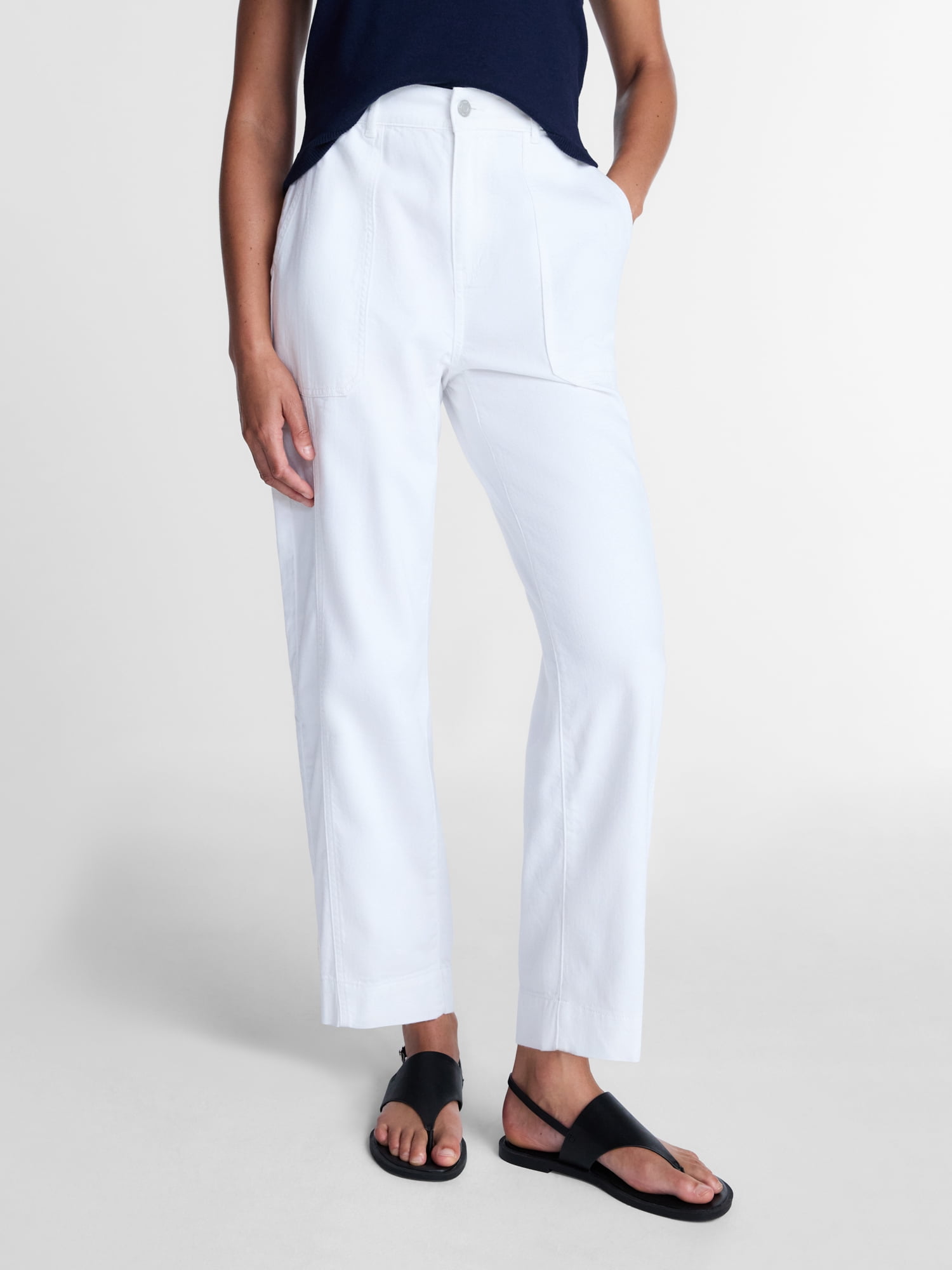 Time and Tru Women's High Rise Drapey Barrel Jeans, 28" Inseam, Sizes XS-XXXL