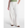 thumbnail image 1 of Time and Tru Women's High Rise Drapey Pleated Wide Leg Jeans, 30" Inseam, Sizes XS-XXXL, 1 of 6