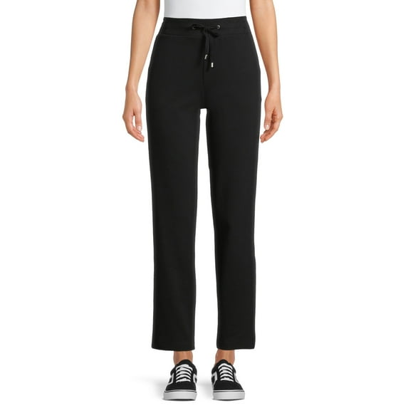 Time and Tru Women's High Rise Drawstring Waist 30" inseam Knit Pants