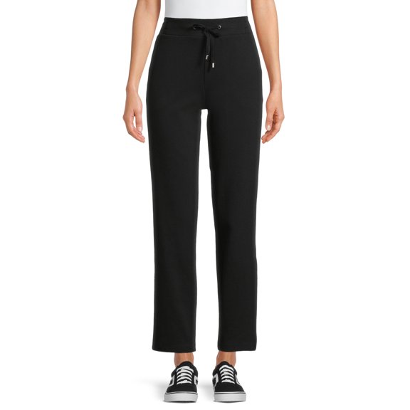 Time and Tru Women's High Rise Drawstring Waist 30" inseam Knit Pants