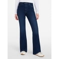 thumbnail image 1 of Time and Tru Women's and Women's Plus High Rise Flare Jeans, 31" Inseam Regular, Sizes 0-22, 1 of 6