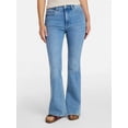 thumbnail image 1 of Time and Tru Women's and Women's Plus High Rise Flare Jeans, 31" Inseam Regular, Sizes 0-22, 1 of 6