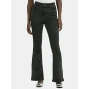 TIME AND TRU Women's High Rise Corduroy Flare Jeans, 32" Inseam, Sizes 2-22