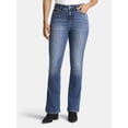 thumbnail image 1 of Time and Tru Women's High Rise Flare Jeans, 32" Inseam, Sizes 2-22, 1 of 5