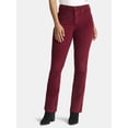 thumbnail image 1 of Time and Tru Women's High Rise Corduroy Flare Jeans, 32" Inseam, Sizes 2-22, 1 of 5