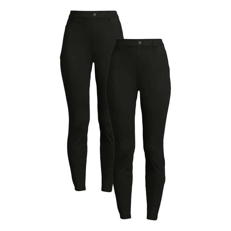 Time and Tru Women's High Rise Jeggings - 2 Pack Bundle 