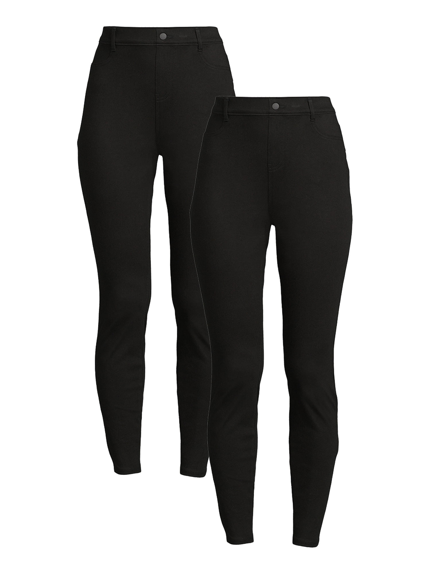 Time and Tru Women's High Rise Jeggings - 2 Pack Bundle 
