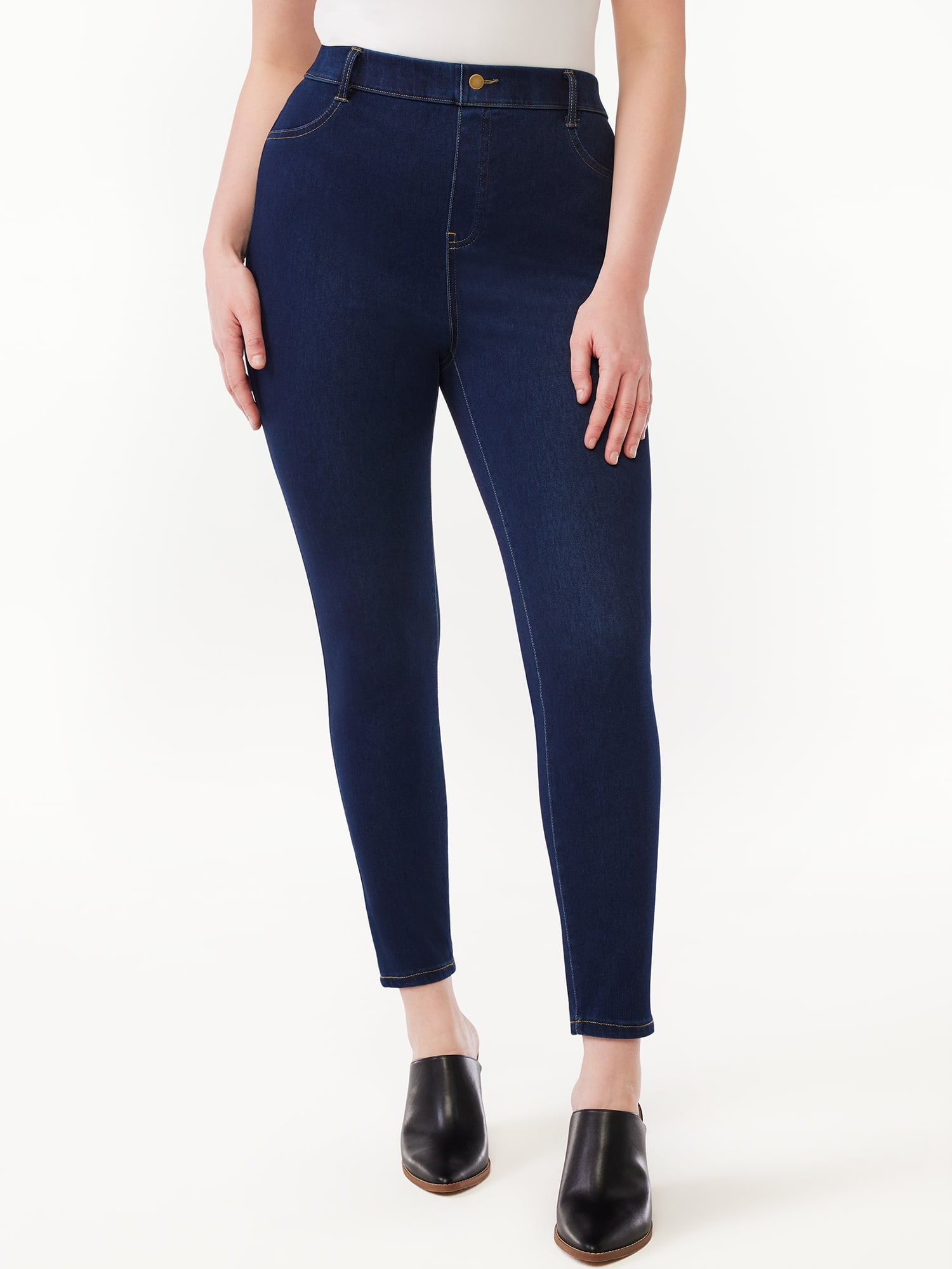 Buy DOLCE CRUDO Navy Blue Skinny Fit Relaxed High Rise Regular Length Denim  Jeans online