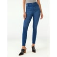 thumbnail image 1 of Time and Tru Women's High Rise Jeggings, 29" Inseam, Sizes XS-XXXL, 1 of 7
