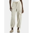 thumbnail image 1 of Time and Tru Women's High Rise Jogger Pants, 28" Inseam, Sizes XS-XXXL, 1 of 5
