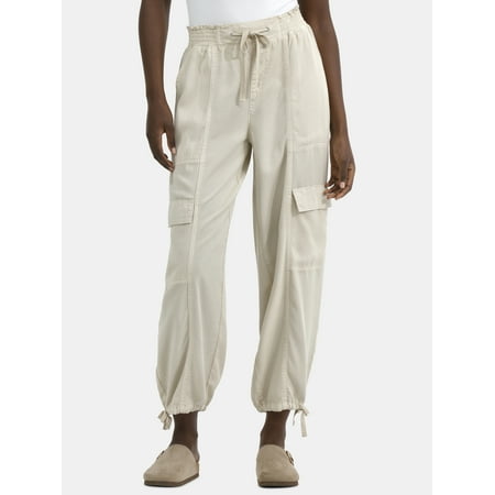 Time and Tru Women's High Rise Jogger Pants, 28" Inseam, Sizes XS-XXXL