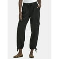 thumbnail image 1 of Time and Tru Women's High Rise Jogger Pants, 28" Inseam, Sizes XS-XXXL, 1 of 5
