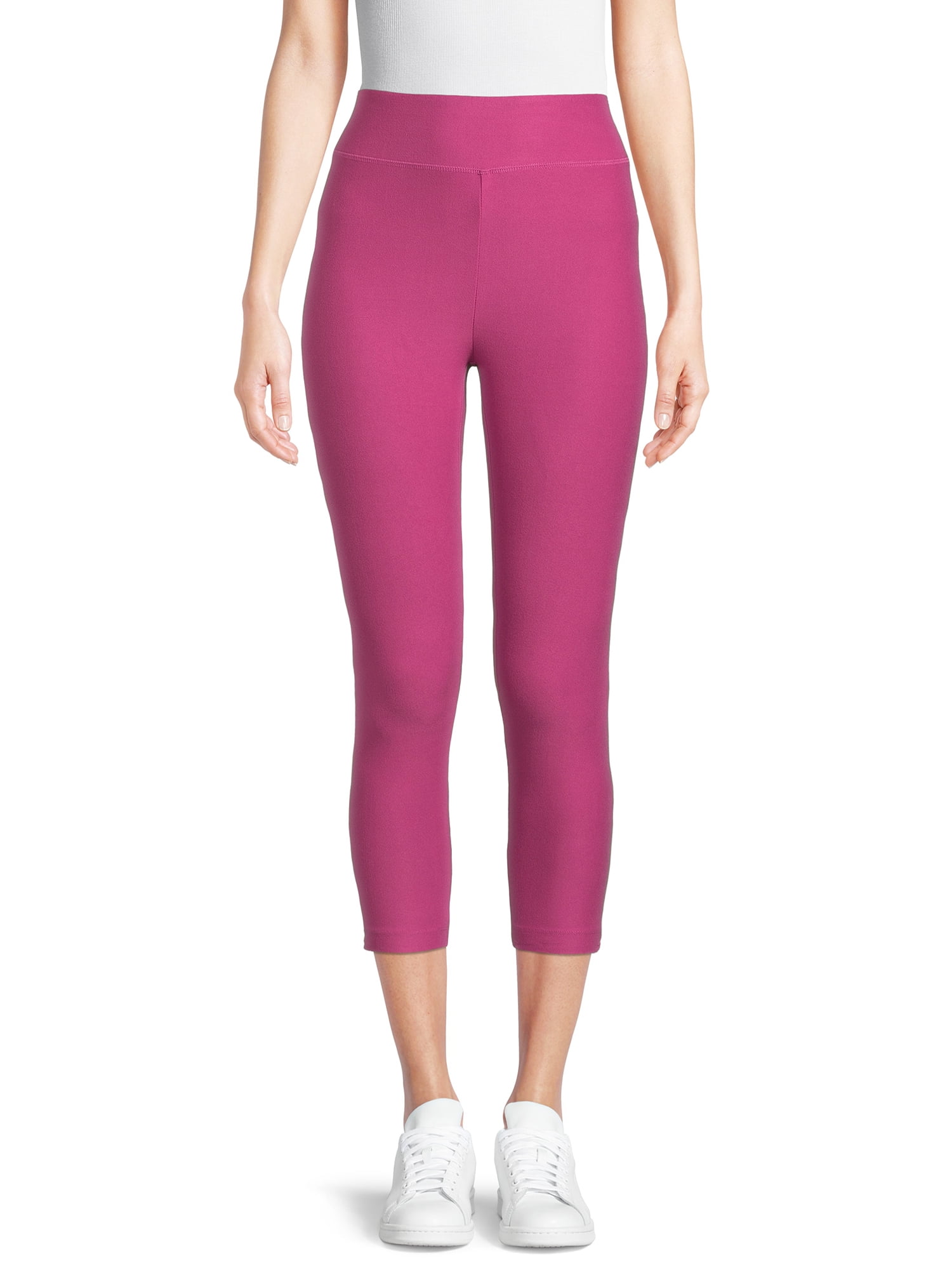 Time and Tru Women's High Rise Pull On Ponte Leggings