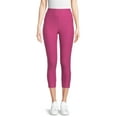 thumbnail image 1 of Time and Tru Women's High Rise Knit Capri Leggings, 1 of 5
